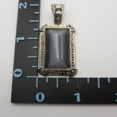 Vintage Pendant Lot Of 3 Rectangle Oval Puffy Heart Silver Tone 1 Liz Claiborne
