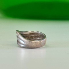 Vintage WM Co Wheeler Sterling Silver Wave Ring Southwestern Modernist Sz 5.25