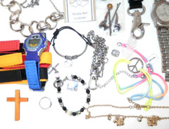 Costume Jewelry Lot – Necklaces Bracelets Watches Earrings – Fashion Beads