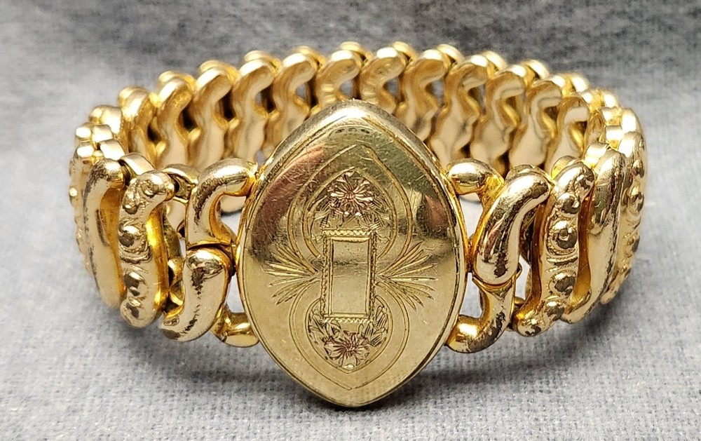 Pitman & Keeler American Queen Sweetheart Expandable Bracelet Vintage Rare Shape