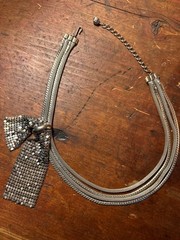 Hobe’ 4-strand bow tie vintage necklace