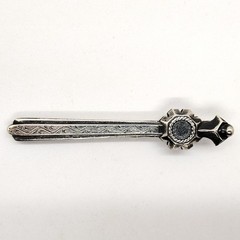 Vintage Luxury Soviet tie Clip made of ⭐875 Silver with the Star USSR hallmark#4