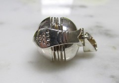 Round Sterling Silver Photo Album Dangle Pendant ~ 14.2grams ~ 3-C278