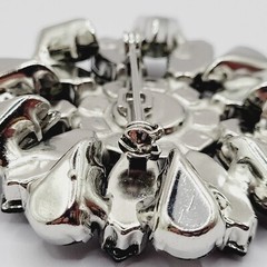 Possible D&E Juliana Green Smoky Navette Rhinestone Starburst Brooch Unsigned