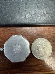 Platinum Vintage Locket Necklace Pendant