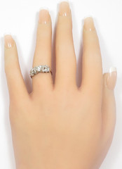 Antique Art Deco 1920’s Diamond Engagement Ring Size 5.5 UK-K1/2 18KW EGL USA
