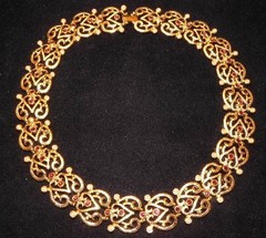 Vintage 90s Past Times Renaissance Style Collar Necklace Rhs Seed Pearl Beads PT