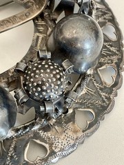 Antique Sterling Silver Latvian Sakta Brooch Pin signed J. Betins Riga, Latvia