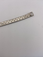 Tennis Chain Necklace 18″ Silver Tone Long Chain Wide Unisex