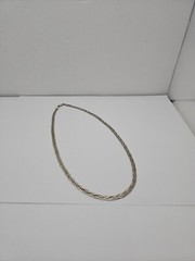 Sterling Silver – 5mm Triple Braided Herringbone Chain 18″ Necklace – 11.4g