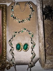 Julianas Art Deco Garnets Kramer Weiss Glowers Vtg SETS Rhinestone Jewelry Lot