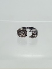 Vintage Sterling Celestial Ring Sun Moon Ring Sterling Silver 925 Sz 6 Wrap Ring