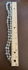 Vintage AB Coated Crystal Brooch Necklace Jewelry Set SPARKLY