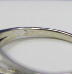 VTG 18K White Gold 0.30ct Natural Diamond Solitaire Ring Size 4