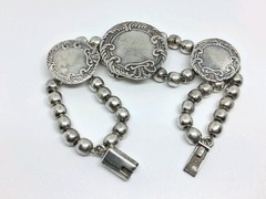 Vintage Sterling Silver 925 Mexico Bracelet 44.4g