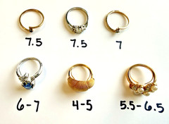 Vintage Avon Ring Lot of 6 from the 70’s 80’s Various Adjustable Sizes see photo