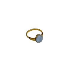 1.8g Antique Vintage Deco 10k Yellow Gold Filled GF Moonstone Band Ring S 6