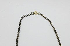 VTG MODERN brown Amber color Bronze tne BEAD TASSEL PENDANT LIGHTWEIGHT Necklace