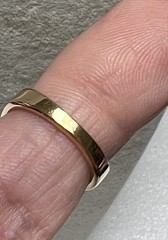 Vintage Brushed Gold Tone CZ Solitaire Ring Approx Size 5