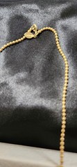 Vintage Beaded Chain and Small Cabochon Center Avon Necklace Christmas Gift 15in