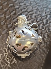 VINTAGE “STERLING SILVER .925” ? BOLA ANGEL CAGE OPENWORK HARMONY PENDANT CHARM