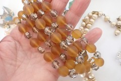 Vintage Jewelry Lot 21 Pc Necklaces Brooches Earrings Trifari Deco MOP Glass