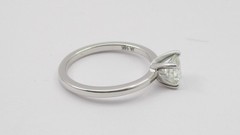 0.56CT GIA Certified Round Diamond Engagement Style Ring 14K White Gold Sz 4.25