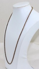 Vintage Krementz 24″ Gold Tone Rope Chain Necklace – Barrel Clasp