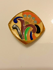 vintage Lanvin enamel earrings.
