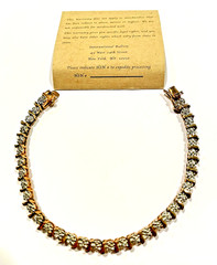 HSN 18kt Gold over .925 Sterling Silver Diamond Accent Tennis Bracelet 7″