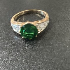 Thailand Ring Size 8.5 Green Stone