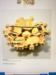 Vintage Verified JULIANA Millefiori Brooch & Earring Set, Yellow Harlequin Multi