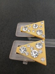 1960 SHARRA PAGANO High End lucite resin clear crystals geometric clip earnings