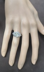 Platinum Vintage Filigree Engagement Ring 2.78ct. Natural Old Mine Diamond GIA