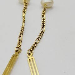 Freshwater Pearl Multi Style Link Gold Tone Chain Vtg Station Necklace 24 Inch