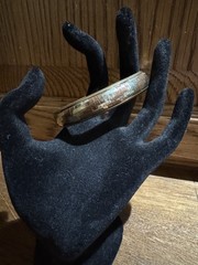 Vintage Handmade Mixed Metal Copper And Brass Bangle Bracelet
