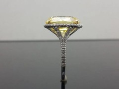 4.10 Ct Canary Diamond Art Deco Antique Vintage Engagement Ring 925 Silver