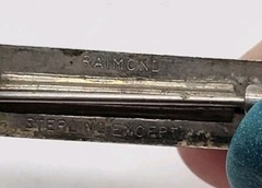 Vintage Sterling Silver Monogram Bar Pin Marked RAIMOND 1 1/2″ 3.51 Gr