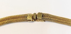 Vintage Alice Caviness Gray Rhinestone Ribbon Necklace 16.75″