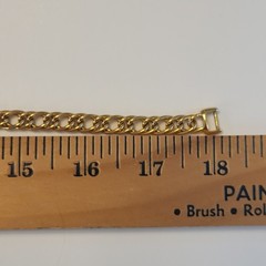 VTG Jackie Collins Two Tone Panther Link Necklace + Pave Rhinestone Ring 80s