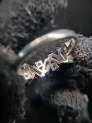 Sterling Silver Pink Topaz & CZ Ring Size 7