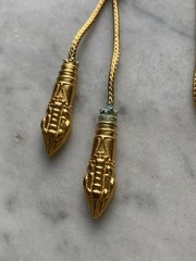 Museum Modern Art Double Snake 24K Plated Egyptian Lariat Necklace MMA WAG 1994