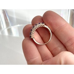 Faux Amethyst Clear Stone Rose Gold Toned Costume Jewelry Vintage Ring – sz 5.5