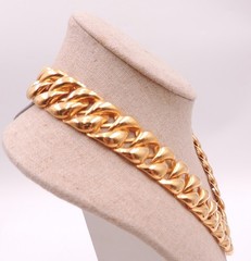 Vintage Trifari Gold-Tone Statement Necklace Chunky Collar Bib Gorgeous! Career