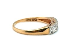 Art Deco Diamond Anniversary Wedding Band Ring .25ct Original 1940s 14K