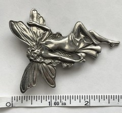VINTAGE 1987 SEAGULL PEWTER CANADA FAIRY ANGEL PIN BROOCH
