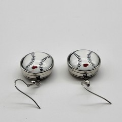 Baseball Mom Sports Fan Dangle pierced Earrings Love the game