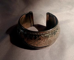 Ornate Silver Colored Bracelet