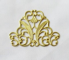 30pcs Brass Filigree 29x37mm Stamping Findings DIY Jewelry Accessory Supplies