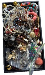 5.76 Lbs Bulk Craft Jewelry Lot Junk Repurpose Beads Wearable As Pictured As Is